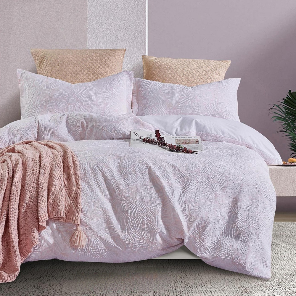 Zuma Textured Floral Embossed Duvet Cover Quilt Cover Set Bedding Set