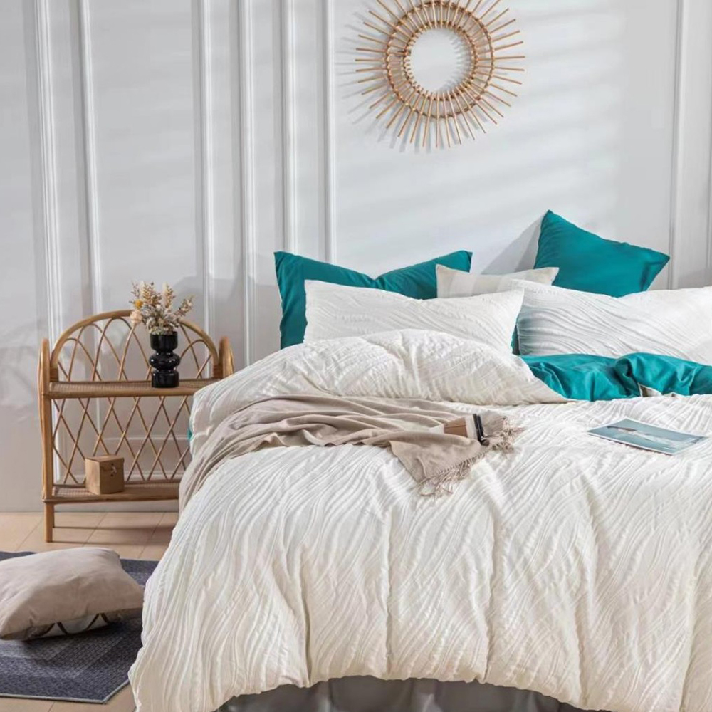 Nadine Textured Solid Modern Duvet Cover Quilt Cover Set Bedding Set