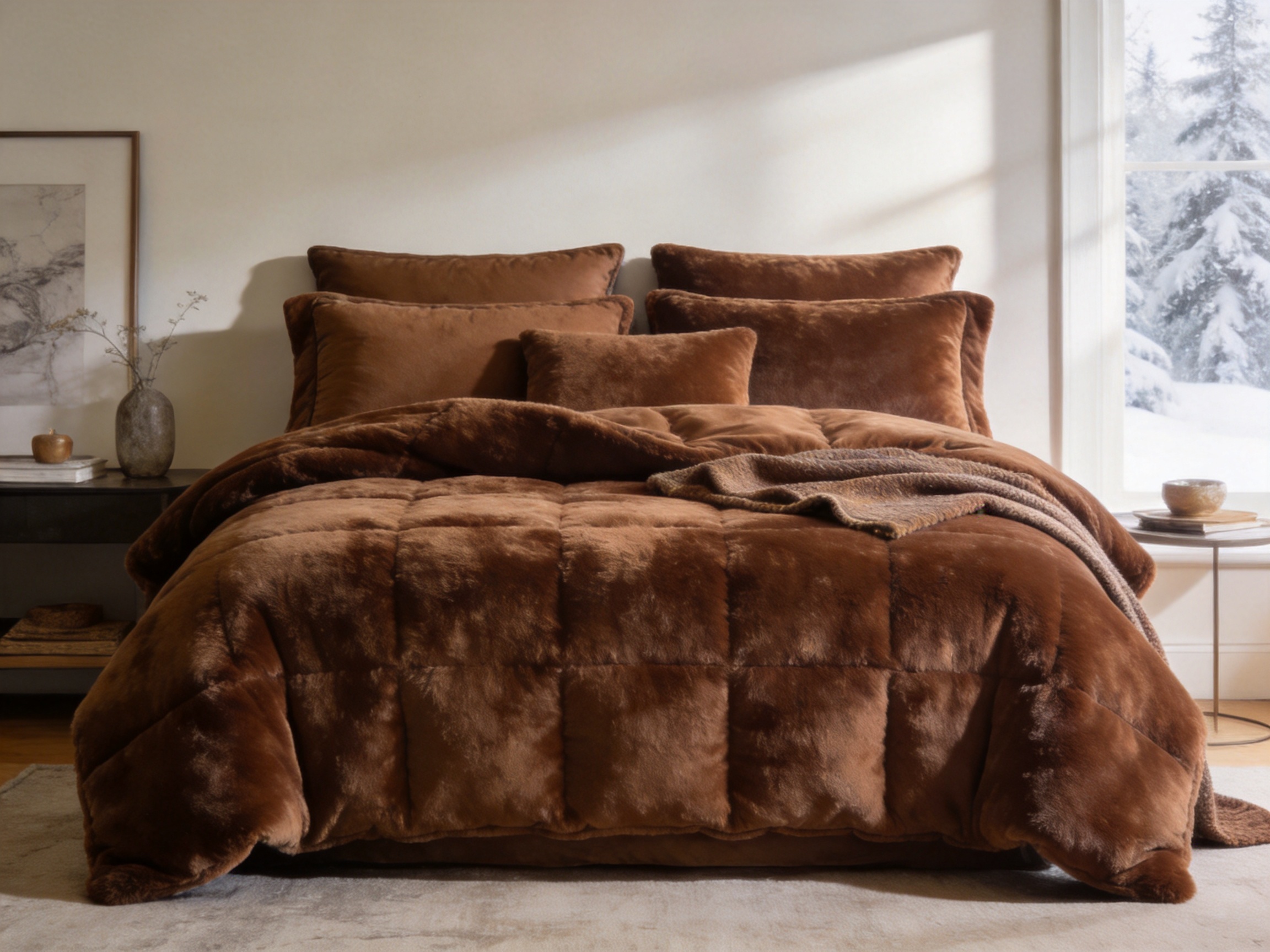 Solid Plush Winter Warmth Comforter Set for Luxurious Everyday Sleep